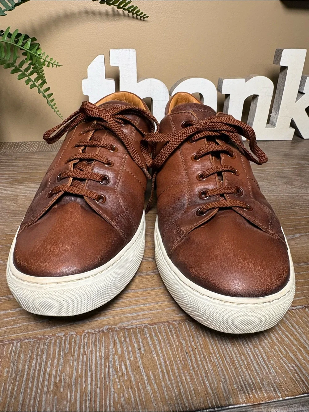 To Boot New York Mens Brown Colton Leather Lace-Up Sneakers Shoes Size 12